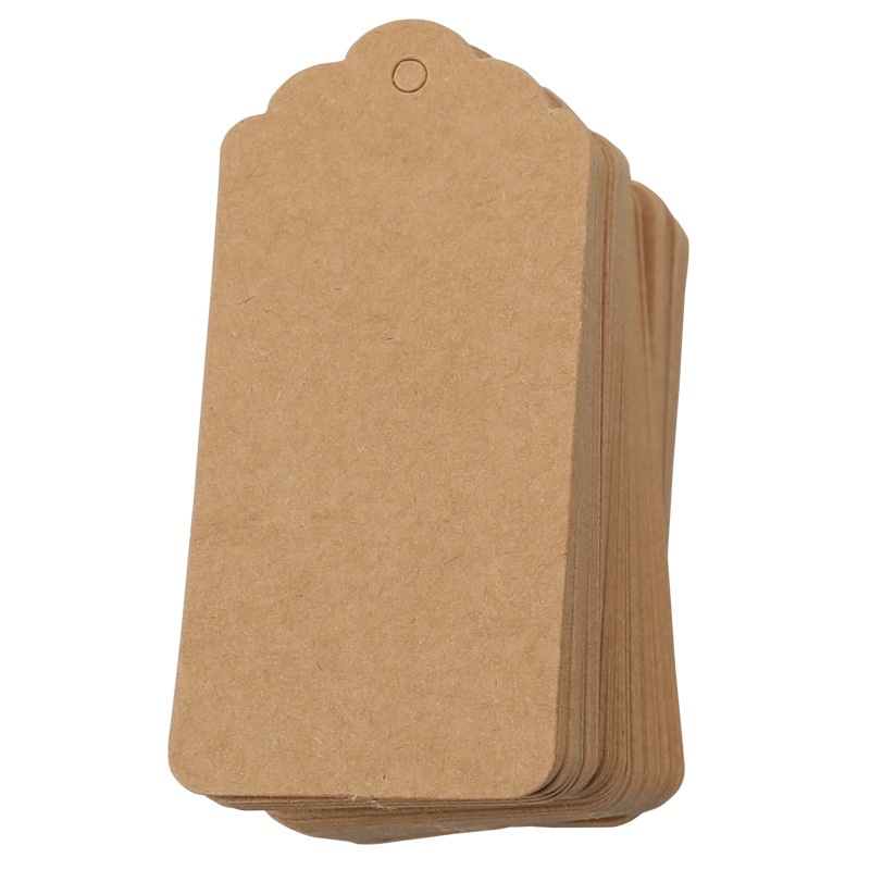 Set 100 Thẻ Giấy kraft 4.5*9.5cm Tự Trang Trí Thiệp