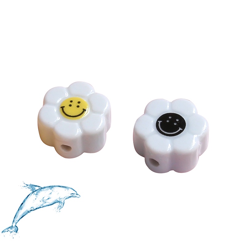 Chuỗi Hạt Gốm Hình Hoa Mặt Cười Dễ Thương Dùng Làm Trang Sức Thủ Công diy