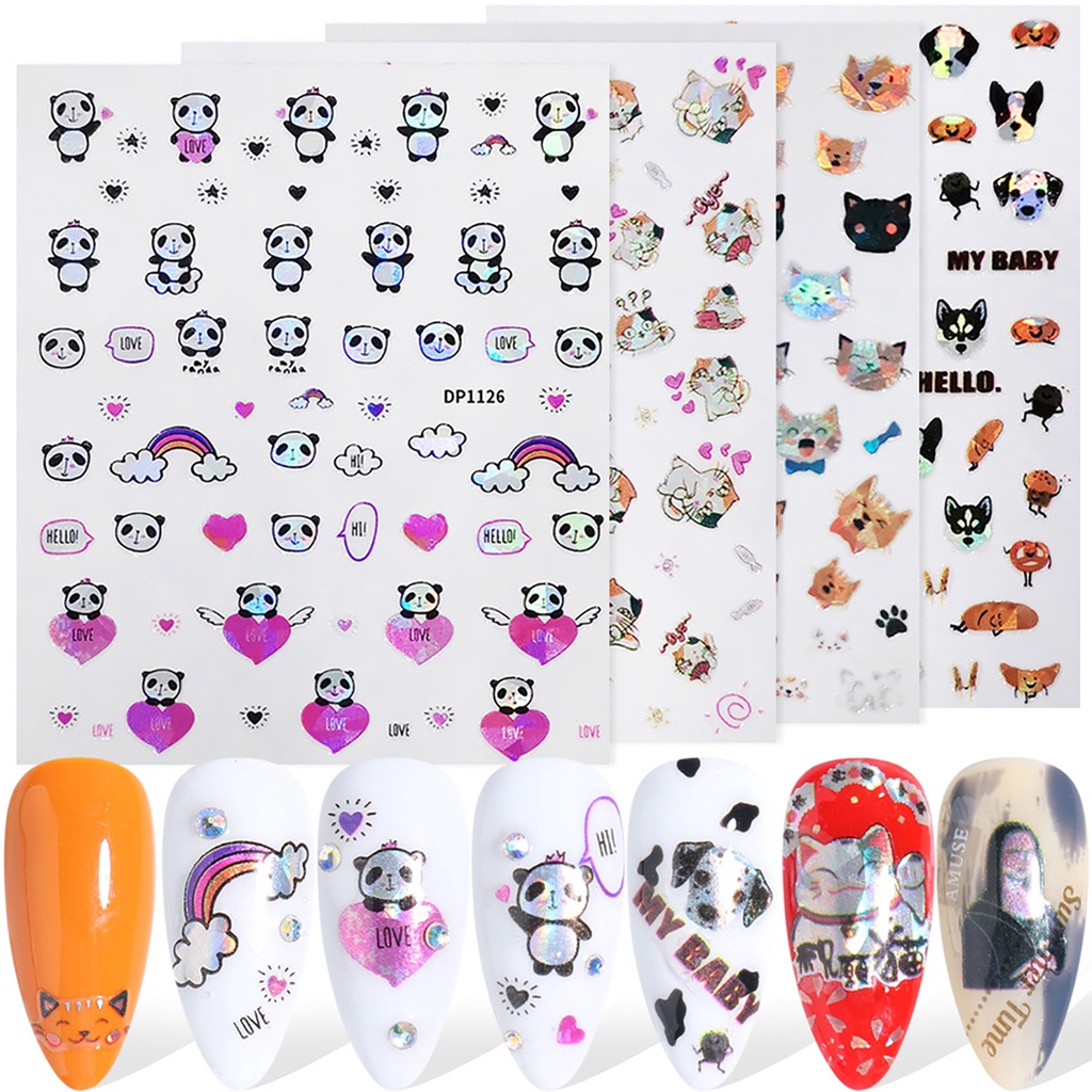 Miếng Dán Trang Trí Móng Tay 3D Lãng Mạn