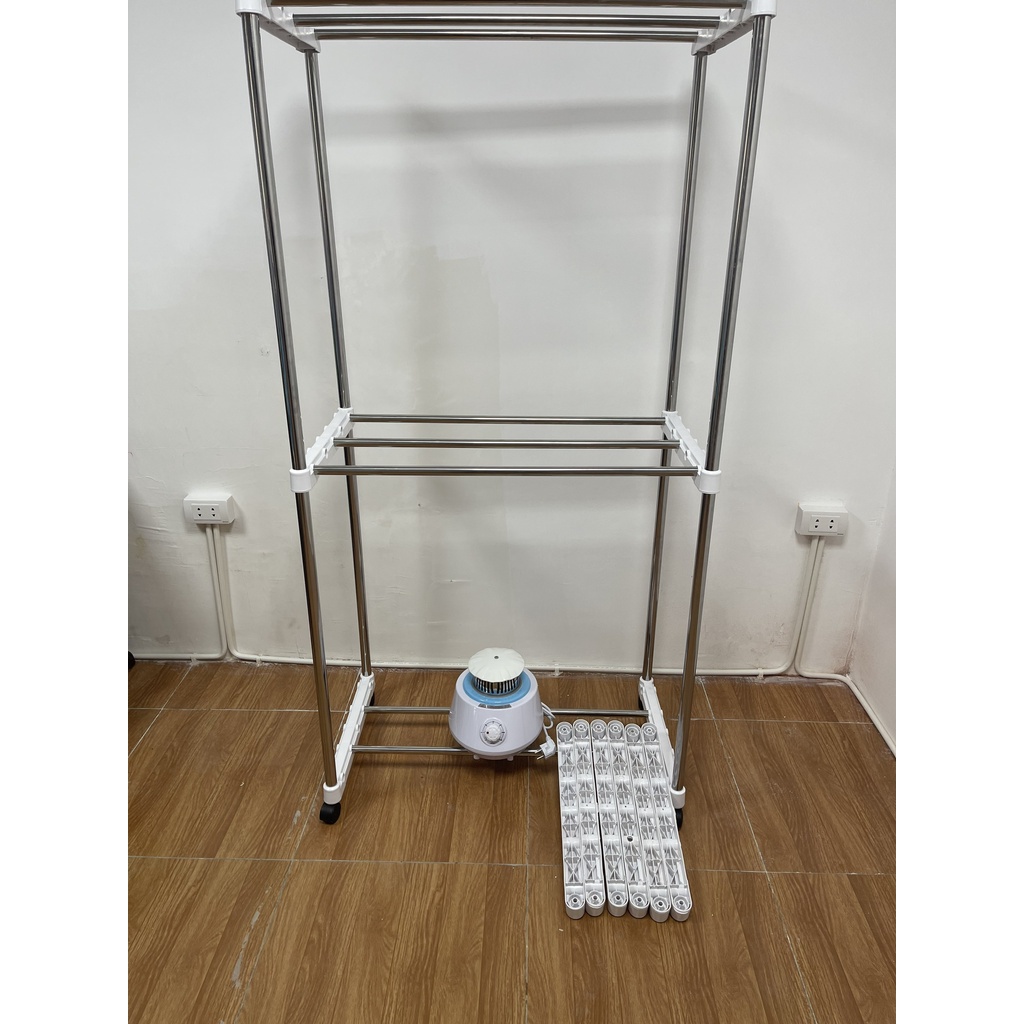 Tủ Sấy  Quần Áo  2 Tầng Khung Inox Có Điều Khiển Từ Xa Cao Cấp