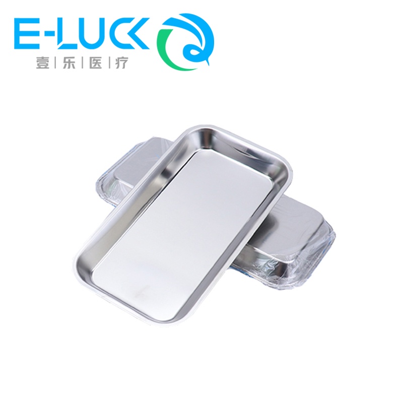 1 Khay Vuông Bằng Thép Không Gỉ Đựng Dụng Cụ Y Tế Cho Phòng Thí Nghiệm 22.5*12*2cm