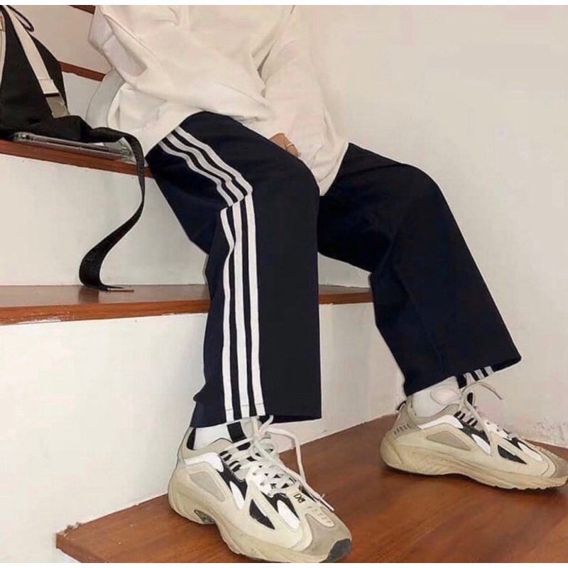 ❐Quần thun đen 3s ống rộng nam nữ PHong cách hàn quốc - vải co giãn tốt ulzzang