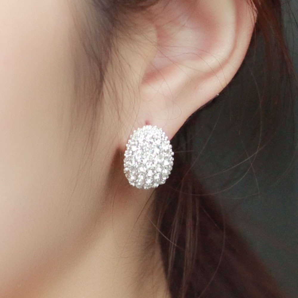 Khuyên tai bạc đính đá Cubic Zircon cho nữ