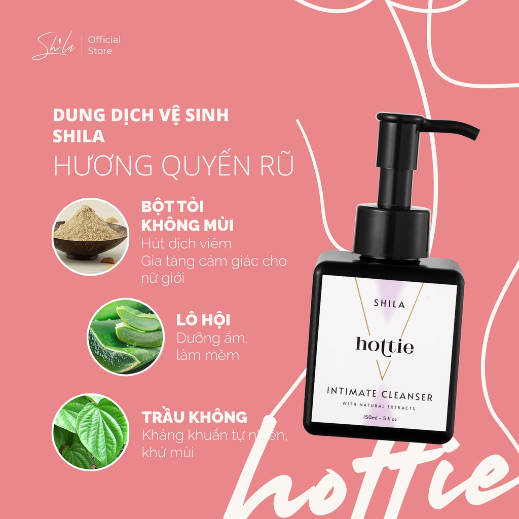 Combo dung dịch vệ sinh Shila và tinh chất phục hồi Shila (Shila Intimate Cleanser, Shila Serum Pinky/Glowy)