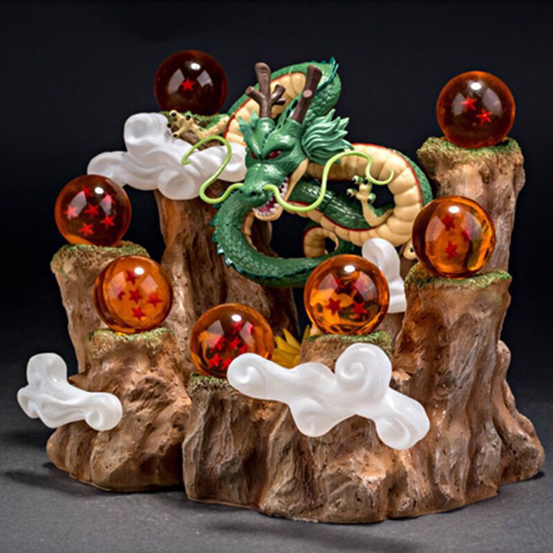 Bộ mô hình 7 viên ngọc rồng + rồng thần Shenlong cao 20cm - Dragon Ball