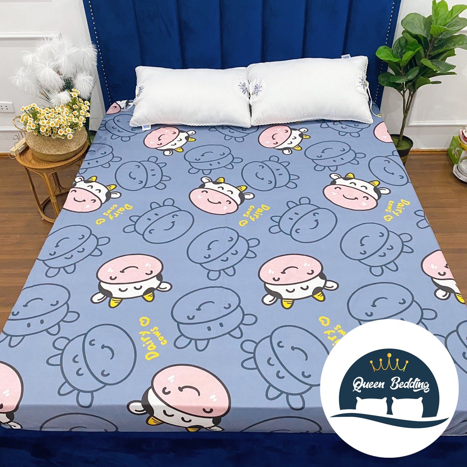 [Mã SKAMA07 giảm 8% tối đa 50K đơn 250K] Ga Trải Giường Cotton Poly, Ga Nệm Drap Giường Đủ Size Đủ Màu