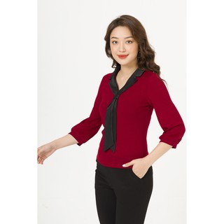 Áo len nữ phối cổ sam LAMER L61W19T056