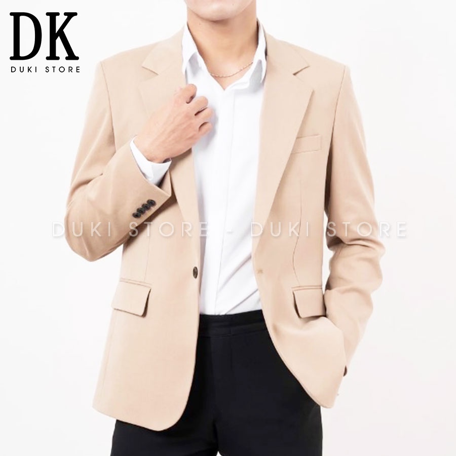 Áo vest blazer nam màu kem đẹp LZB0058 - DUKI STORE
