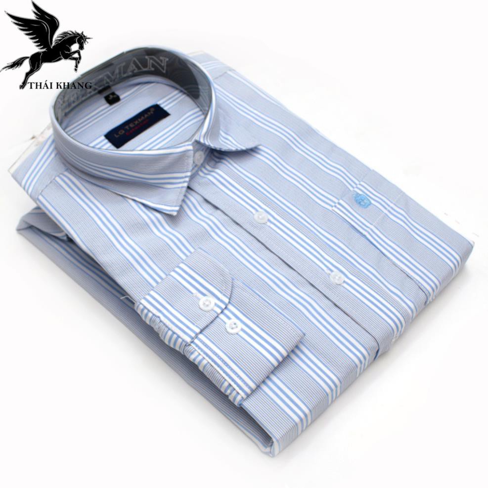 Áo sơ mi dài tay nam trung niên kẻ sọc vải Cotton cao cấp mềm mại bền màu không nhăn không xù lông | BigBuy360 - bigbuy360.vn