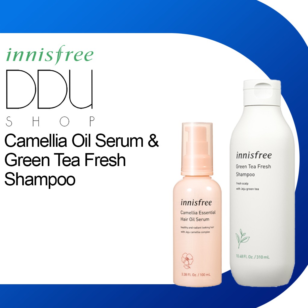 (Hàng thật) Innisfree / Hair Care / Camellia Essential Hair Oil Serum,Tea Fresh Shampoo / dầu gội đầu, Huyết thanh dầu tóc