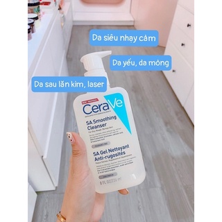 🔹 SỮA RỬA MẶT CERAVE 𝐒𝐀 𝐒𝐌𝐎𝐎𝐓𝐇𝐈𝐍𝐆 𝐂𝐋𝐄𝐀𝐍𝐒𝐄𝐑 87ml và 236ml