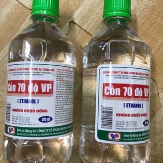 Chai 500ml cồn 70 độ vĩnh phúc alcol alcoolho
