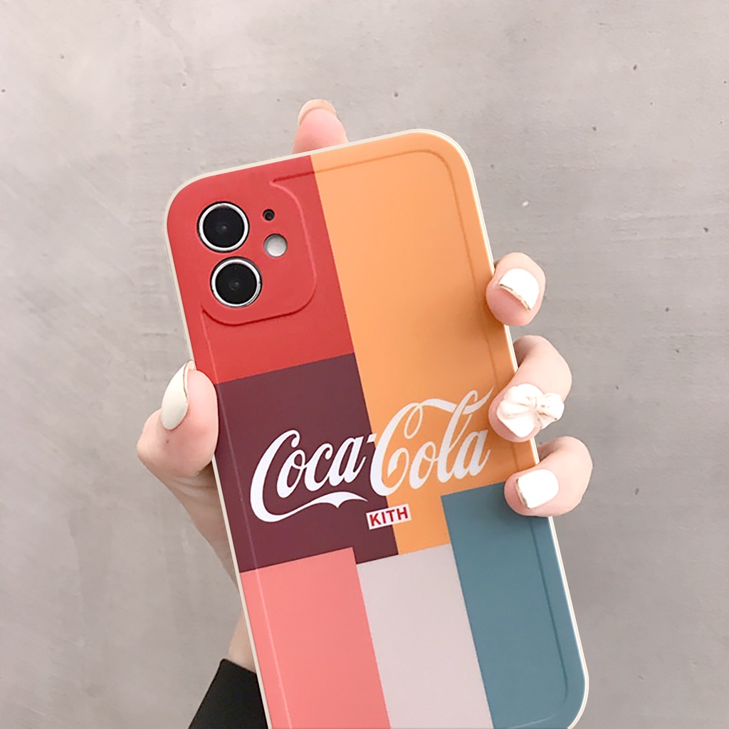 Ốp lưng iphone Red Coke bóng cạnh vuông 6/6plus/6s/6splus/7/7plus/8/8plus/x/xr/xs/11/12/13/pro/max/plus/promax