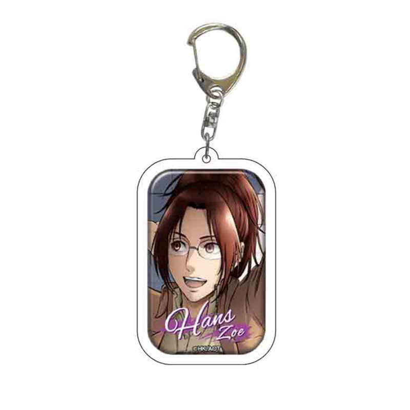 Attack On Titan Characters Keychain Cartoon Print Acrylic Key Ring Holder Bag Charm Classic Anime Jewelry Teens Gift