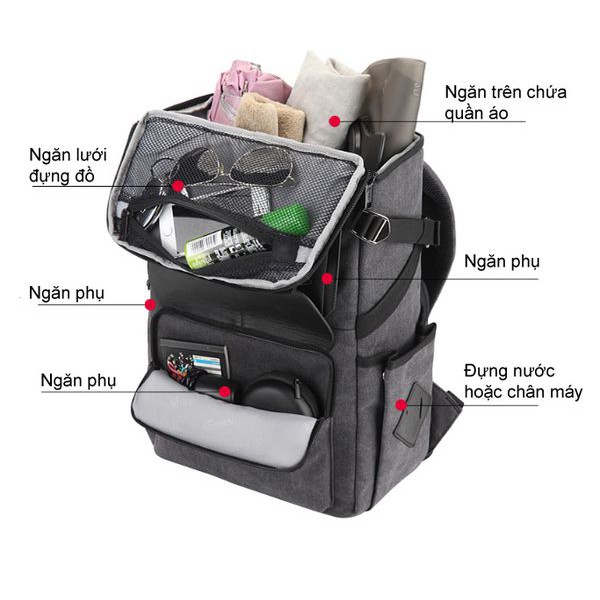 Balo máy ảnh Eirmai SD06