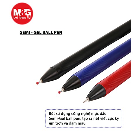 Bút bi dầu TR3, mực đậm 0.7 chính hãng M&G