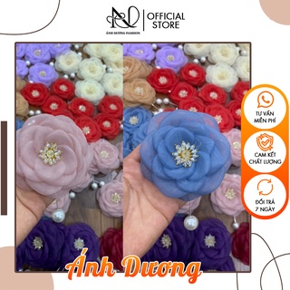 Hoa Voan Cài Áo Cao Cấp - Hoa Hài Áo Kim Trâm, Ghim Cài Nhiều Màu - AD044