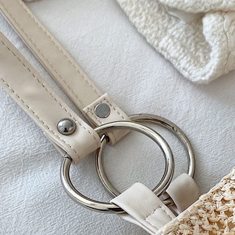 Túi Xách Đan Rơm Thời Trang Đơn Giản Cho Nữ