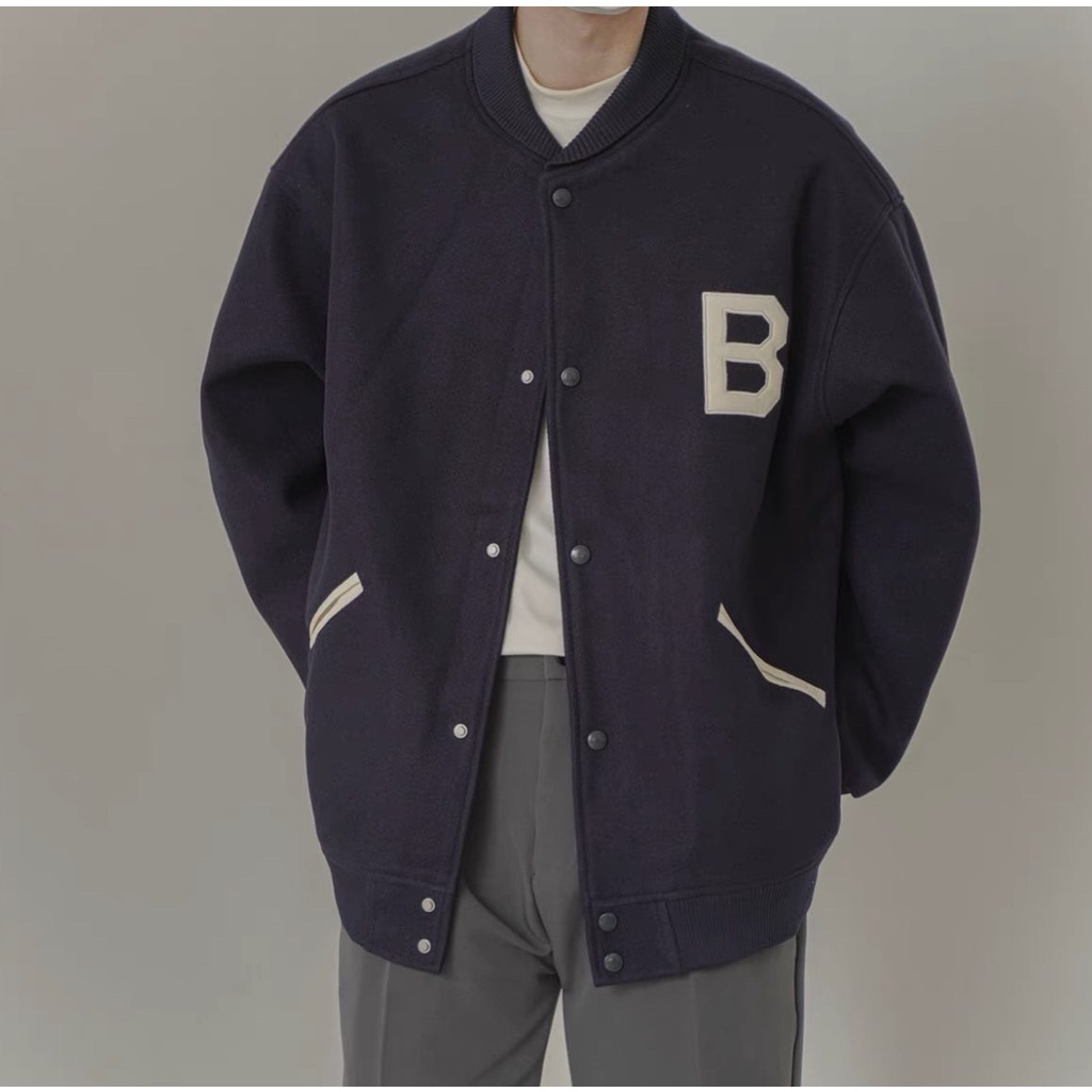 Áo varsity basic 2 màu xanh rêu,xanh tím than