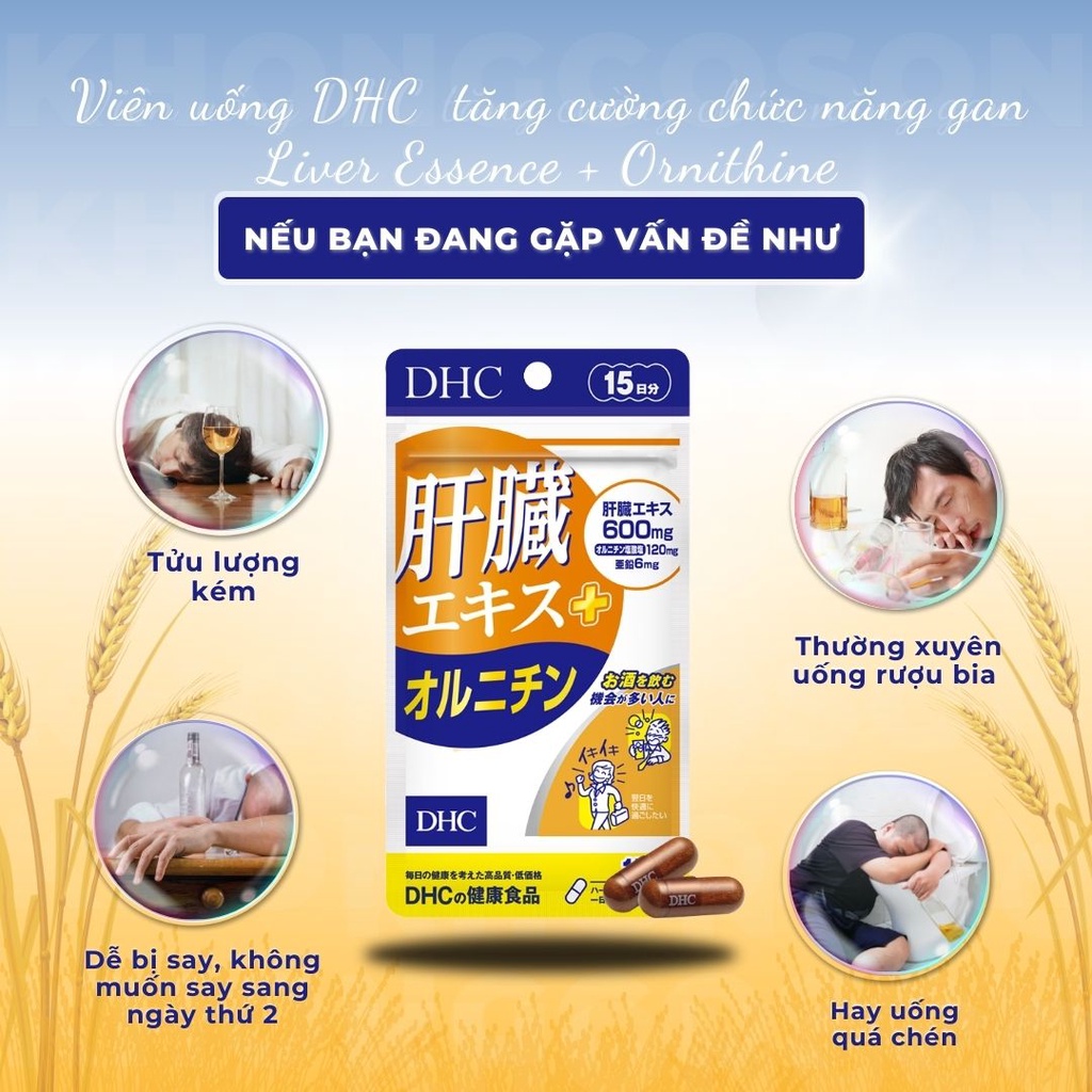Viên Uống Bổ Gan DHC Liver Essence & Ornithine - Khongcoson
