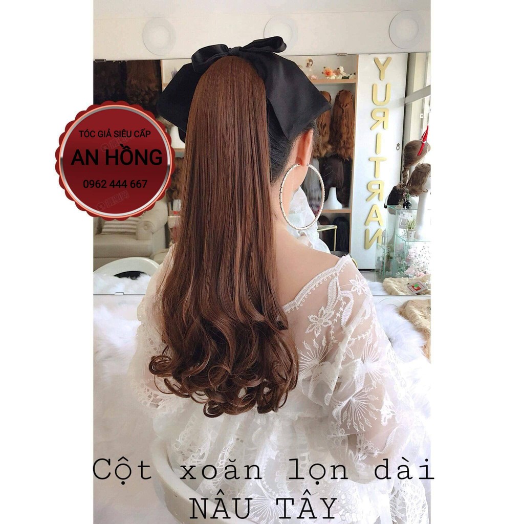Tóc giả cột xoăn dài ( hình thật 100%)