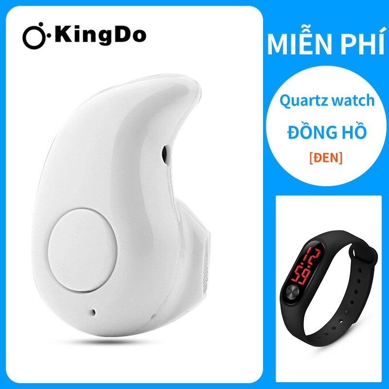 Tai Nghe Bluetooth S530 Nhét Tai V4.1 Ear-Pod Siêu Nhỏ Có Nghe Nhạc (Trắng)Đồng hồ LED Mi miễn phí