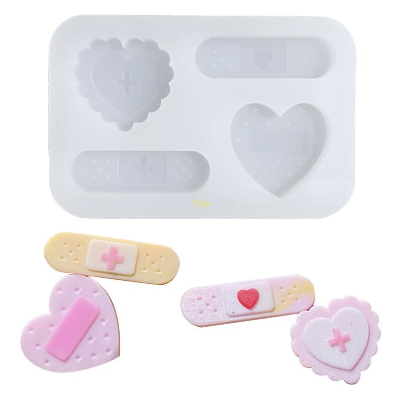 Khuôn Silicone Làm Móc Khóa Hình Trái Tim Nhỏ Diy