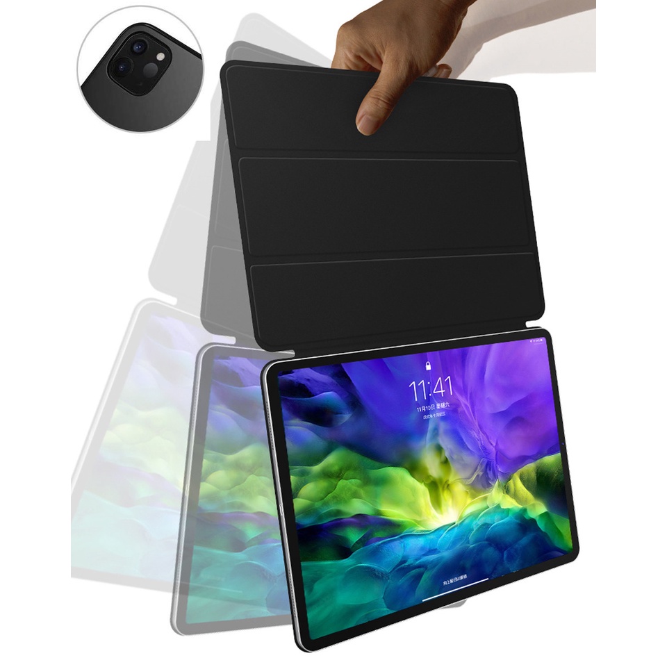 Ốp Máy Tính Bảng Da PU Nắp Gập Từ Tính Cho iPad Pro 11 12.9 Air 4 4th gen Air 5 5th gen 10.9 inch Mini 6 2021 2020 2018