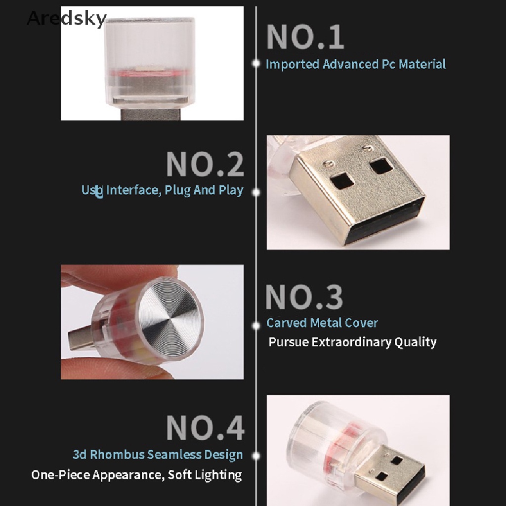 Đèn LED USB Mini Tạo Không Khí Trang Trí Xe Hơi