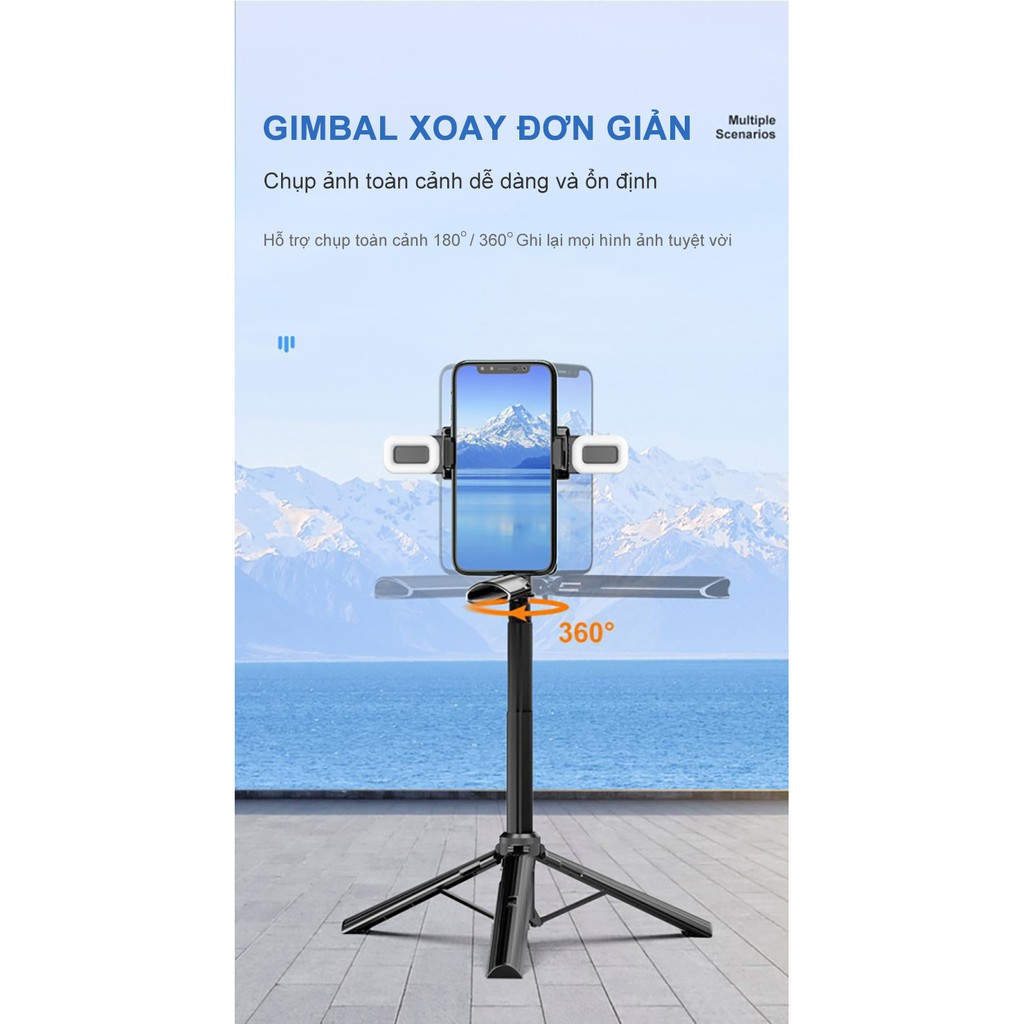 Bộ ổn định gimbal cầm tay mới, gậy chụp ảnh tự sướng trên điện thoại di động,ảnh Bluetooth {NBA6 | BigBuy360 - bigbuy360.vn