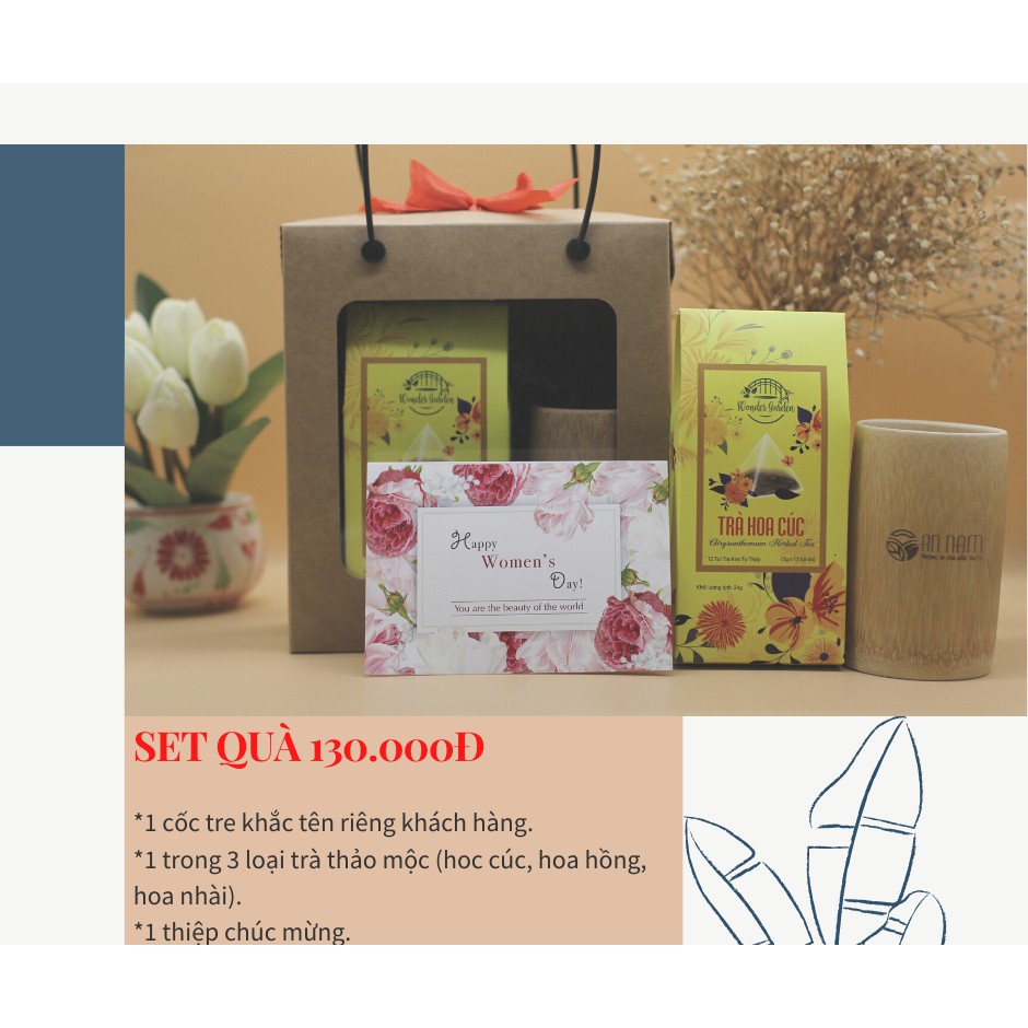 {QUÀ 8.3, 20.10,20.11} Set quà dành tặng cho Bà,Mẹ, Bạn gái, Thầy/cô (có khắc tên theo yêu cầu)