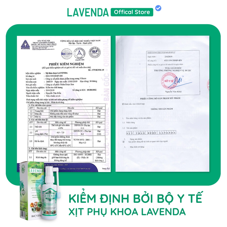 Combo 2 chai dung dịch rửa và xịt phụ khoa Lavenda, hỗ trợ các vấn đề về phụ khoa