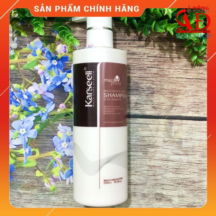 [Chính hãng] [Siêu rẻ] DẦU GỘI KARSEELL MACA SIÊU MƯỢT PHỤC HỒI TÓC HƯ TỔN Ý 500ML