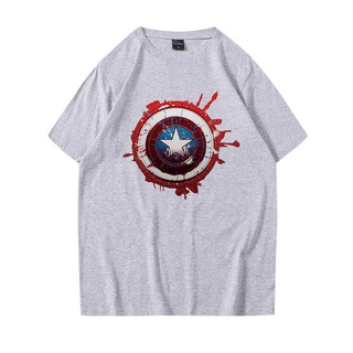 Áo thun tay ngắn in logo phim Captain America thời trang cho cả nam và nữ