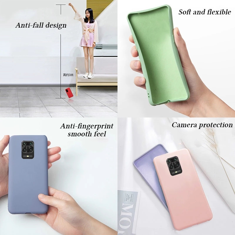 Ốp điện thoại nhiều màu sắc thời trang chống bám bẩn bảo vệ 4 chiều cho Xiaomi Redmi 9T 9C 8 7 7A Note 7 8 Pro