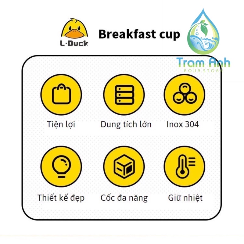 Bình ủ cháo bé vịt vàng - bình giữ nhiệt thực phẩm - tiện lợi nhỏ gọn