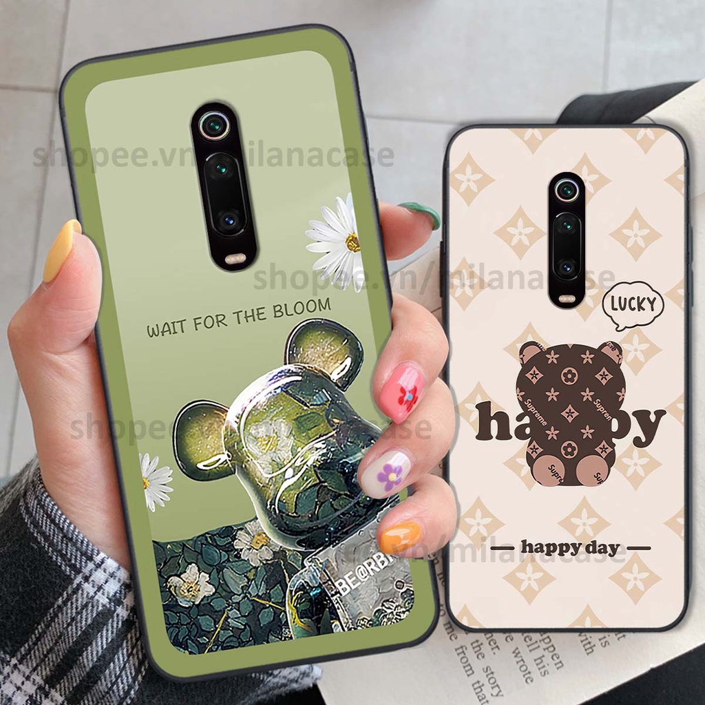 Ốp Xiaomi Redmi K20 / MI 9T gấu be@rBrick gấu Teddy Kaws siêu đẹp, phong cách, cá tính
