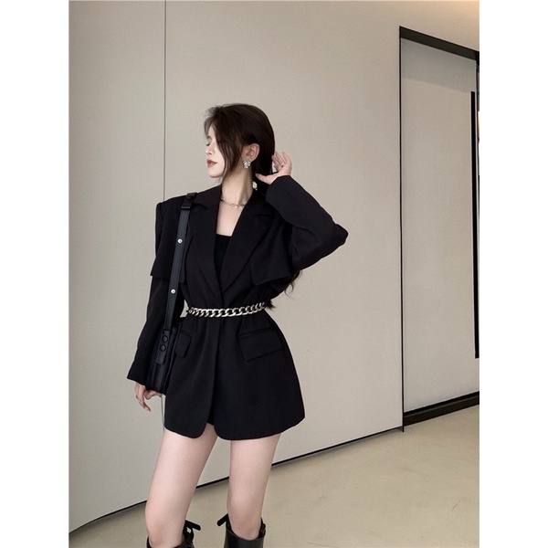 TKLIHN Áo khoác VEST dài tay ulzzang ÁO khoác BLAZER oversize FASHIONITA 2021 KÈM ẢNH THẬT CUỐI