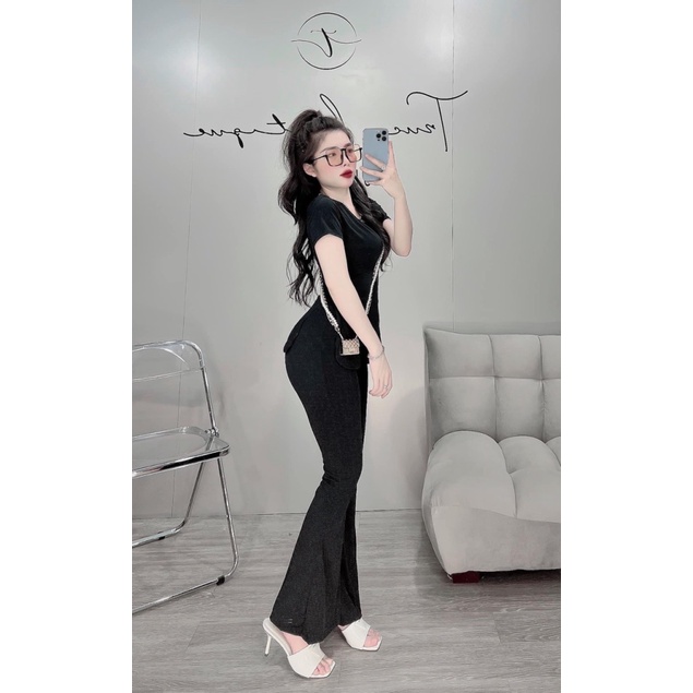 (HCM) Set bộ đồ thun gân siêu xinh - thời trang xịn xò , sang trọng cho các chị em KME FASHION