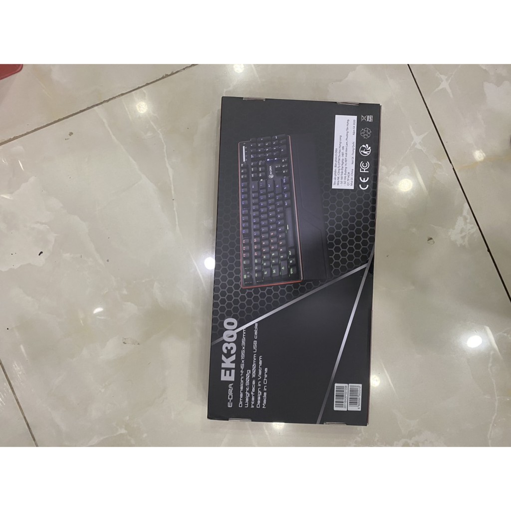 Bàn phím cơ quang học E-Dra EK300 - Switch quang chống nước, LED Rainbow, kê tay - Bảo hành chính hãng 24 tháng