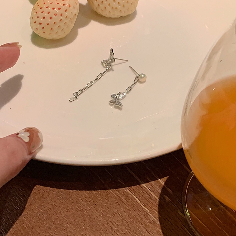 Bông Tai Mạ Bạc 925 Hình Nơ Phong Cách Hàn Quốc Thời Trang Cao Cấp