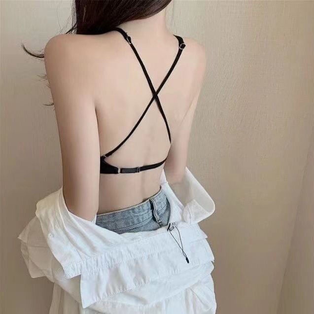 Áo Ngực Lụa Băng Không Đường May Hình Chữ U Lưng Trần Vô Hình Dành Cho Nữ Mặc Trong Tiệc Cưới