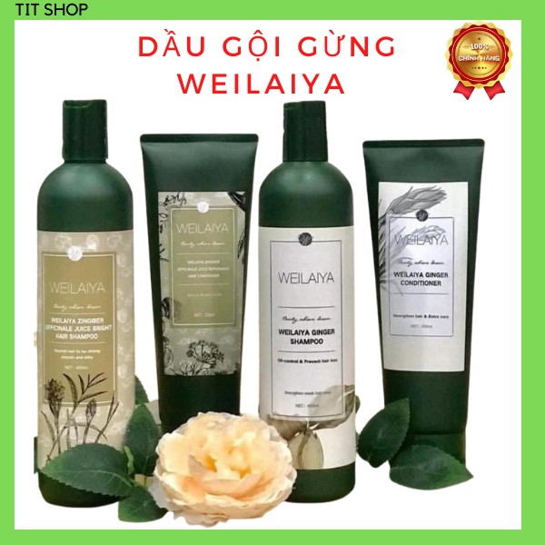 Bộ dầu gội xã gừng Weilaiya tặng kèm set mini , giảm rụng kích mọc tóc chính hãng