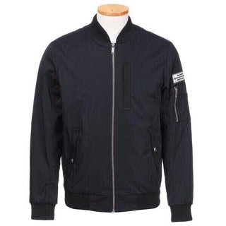 Áo bomber nam trần bông  AD HOC xuất khẩu Hàn màu đen