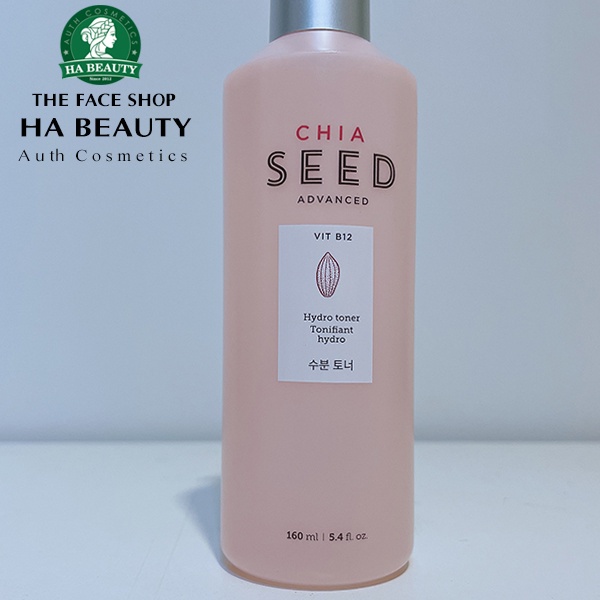 Nước hoa hồng dưỡng ẩm trắng da se khít lỗ chân lông chống lão hóa The Face Shop Chia Seed Advanced Hydro Toner 160ml