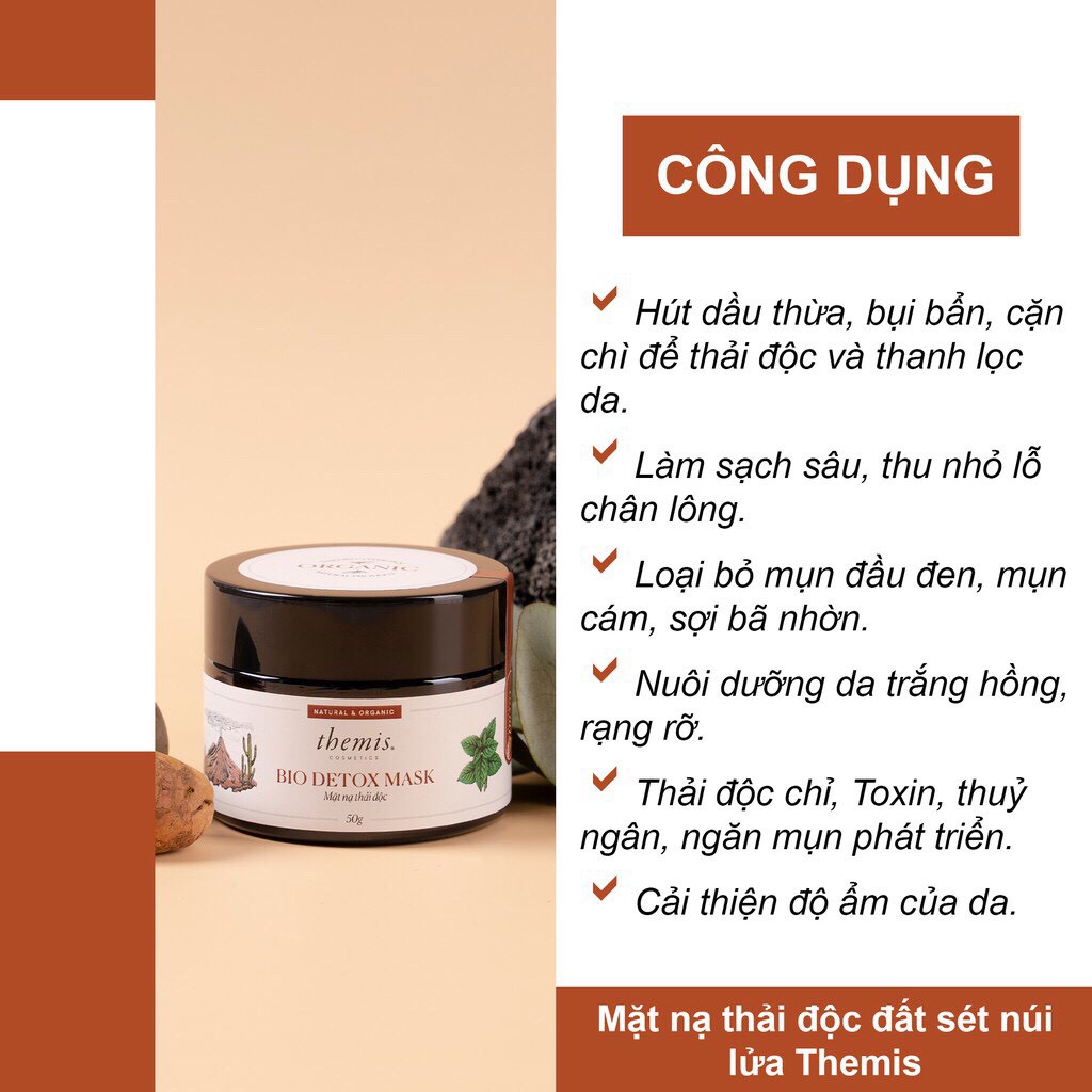 Mặt nạ đất sét núi lửa Themis - 50ml