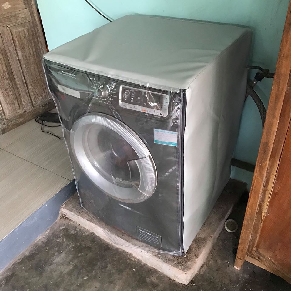 Áo Trùm, Vỏ Bọc Máy Giặt Cửa Ngang/ Cửa Trước Samsung (Chất Liệu Da Siêu Bền)