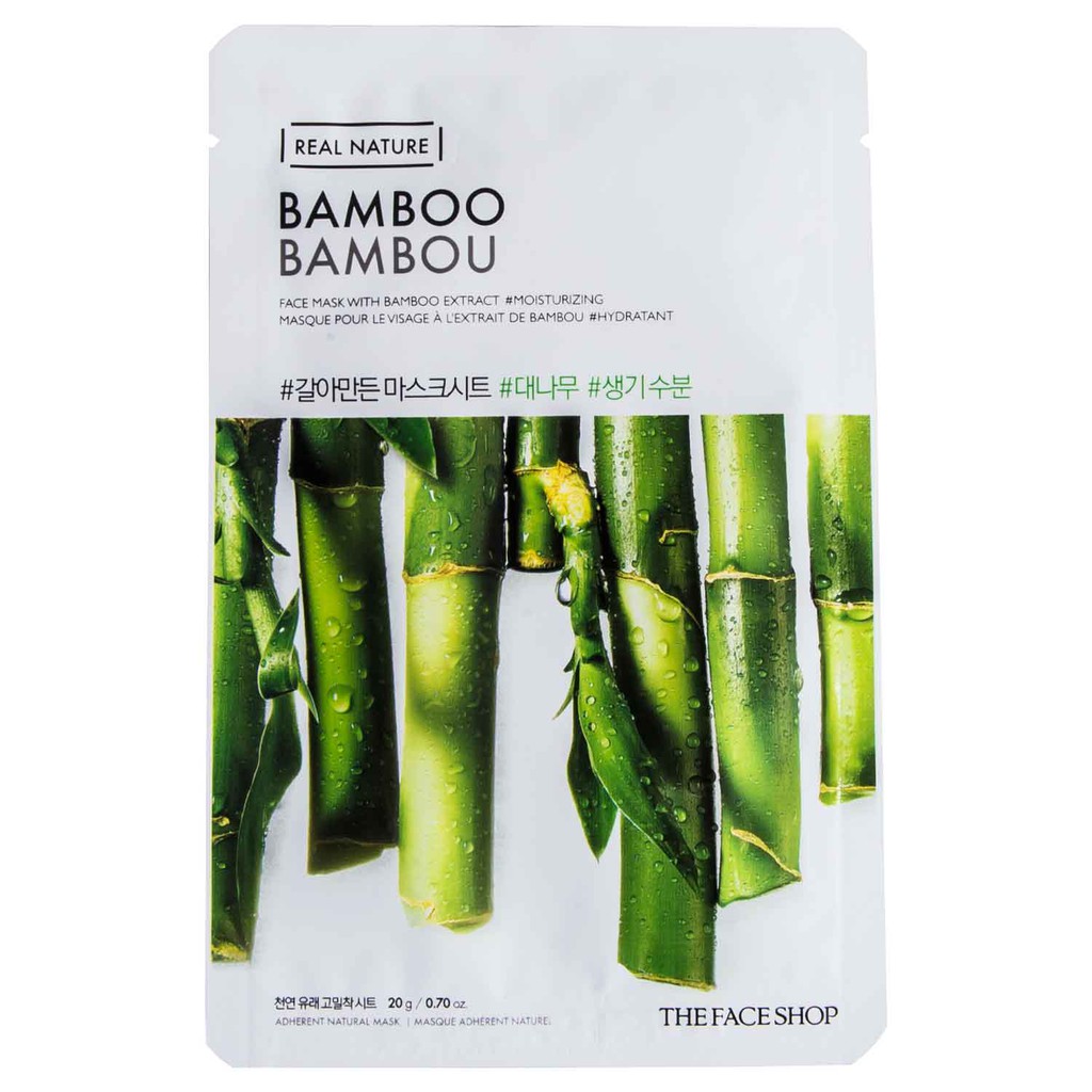 Bộ 14 Miếng Mặt Nạ Cung Cấp Nước TheFaceShop Real Nature Mask Sheet Bamboo ( 20gx14 miếng)