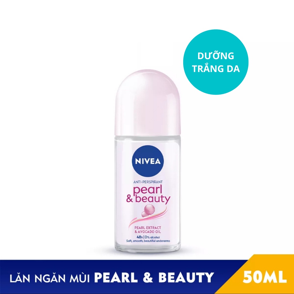 [Đủ mùi] Lăn ngăn mùi Nivea 50ml khử mùi hôi dưới cánh tay, giúp da trắng mịn, ngăn vệt ố vàng và thu nhỏ lỗ chân lông