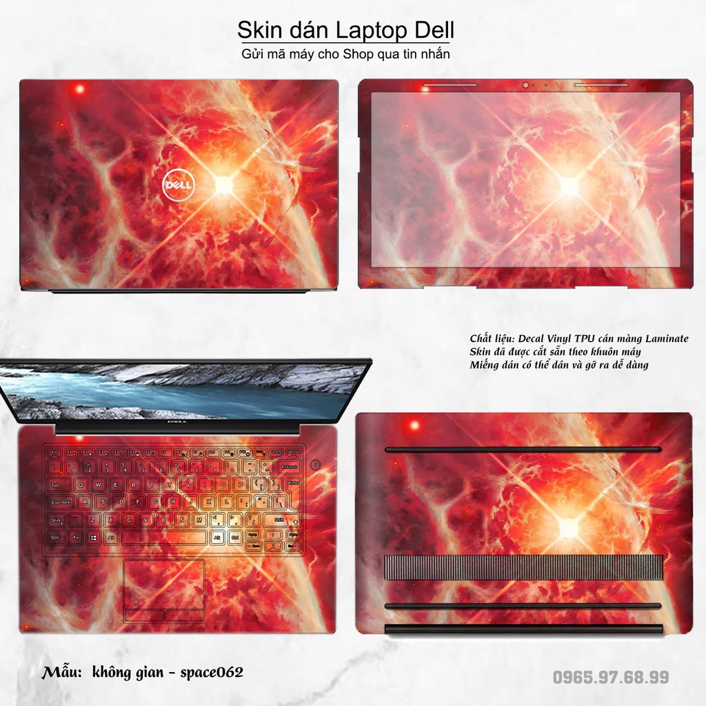 Skin dán Laptop Dell in hình không gian nhiều mẫu 11 (inbox mã máy cho Shop)